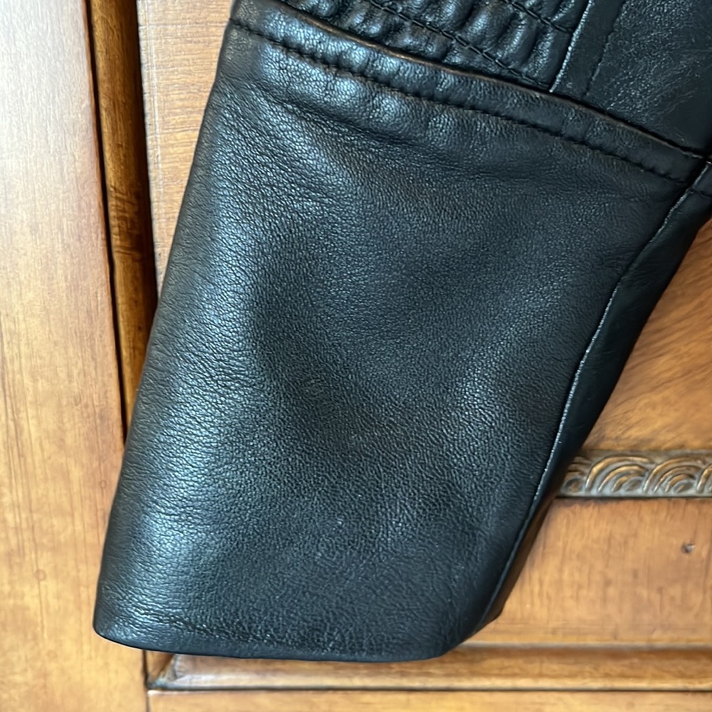 NEW CONDITION Lamb leather coat. 100% lamb black size 4 - Picture 6 of 10